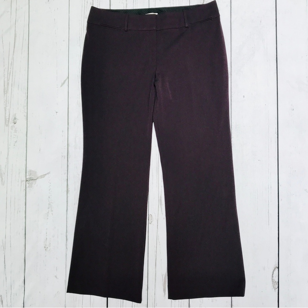 LOFT Julie Custom Stretch Trousers in Dark Purple SZ 12